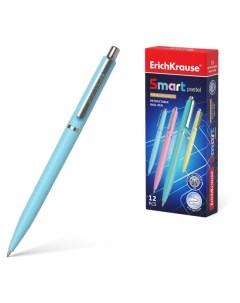Ручка шариковая автоматическая Smart Matic Pastel синяя 1 шт Erich krause