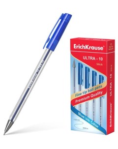 Ручка шариковая Ultra 10 Stick Classic синяя 1 шт Erich krause