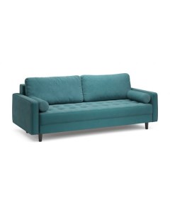 Прямой диван Артур 88 100 см Пружинный блок Двуспальные Жесткие Зеленый 225 Ширина 230 см Первый мебельный