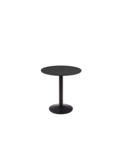 Esilda Садовый круглый стол черный на черном металлическом основании O 70x70 La forma (ex julia grup)