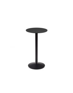 Esilda высокий круглый садовый стол черный с черной металлической основой O 60x96 см La forma (ex julia grup)