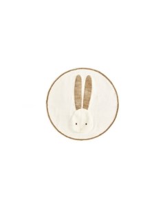 Yanil Круглый бежевый хлопковый коврик с кроликом O 100 см La forma (ex julia grup)
