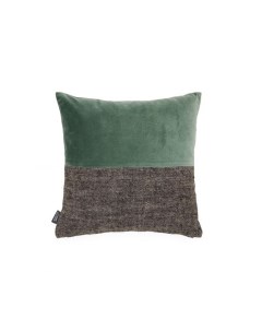 Mikayla Чехол на подушку из принтованного льна хлопка и зеленого бархата 45 x 45 см La forma (ex julia grup)