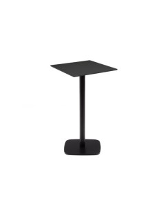 Высокий садовый столик Dina черный на черном металлическом основании 60 x 60 x 96 см La forma (ex julia grup)