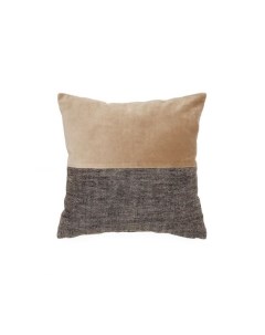Mikayla Чехол на подушку из принтованного льна хлопка и коричневого бархата 45 x 45 см La forma (ex julia grup)