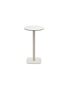 Dina высокий круглый садовый стол белый с белой металлической основой O 60x96 см La forma (ex julia grup)