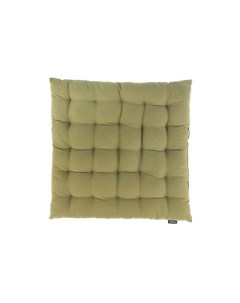 Подушка на стул из хлопка оливкового цвета Essential Зеленый 40 Tkano