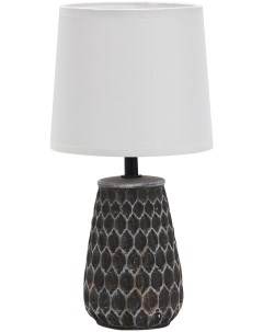 Настольная лампа 1х40Вт Е14 керамика ткань черный Escada