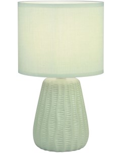 Настольная лампа 1х40Вт Е14 керамика ткань зеленый Escada