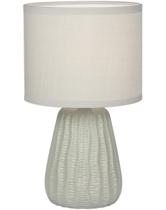 Настольная лампа 1х40Вт Е14 керамика ткань серый Escada