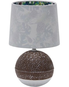 Настольная лампа 1х40Вт Е14 керамика ткань коричневый Escada