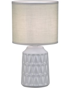 Настольная лампа 1х40Вт Е14 керамика ткань серый Escada
