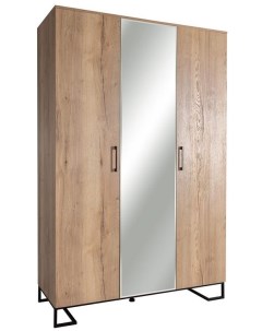Шкаф трехстворчатый с зеркалом Loft Дуб Натур R-home