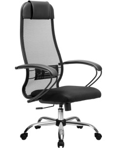 Офисное кресло - стул компьютерный с сетчатой спинкой с механизмом топган -11MPRU/подл.130/осн.003 черный Метта