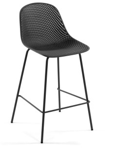 Барный стул Quinby Черный Серый Пластик Металл Полипропилен Сталь La forma (ex julia grup)