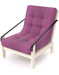 Кресло Локи беленый дуб фиолетовая рогожка Arsko