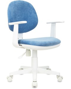 Кресло детское CH W356AXSN голубой Velvet 86 крестов пластик пластик белый Бюрократ