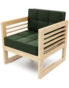 Кресло Сега сосна велюр зеленый Arsko