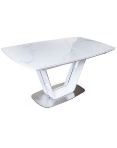 Стол обеденный Monroe раскладной 160 40 см испанская керамика белая Top concept