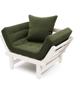 Кресло Сламбер беленый дуб зеленый велюр Arsko