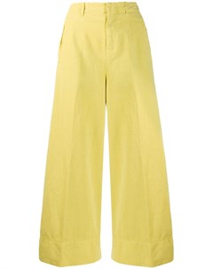 Incotex укороченные расклешенные брюки 40 желтый Incotex