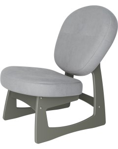 Кресло для отдыха Смарт G Силуэт Ткань ультра смок каркас серый ясень от фабрики Мебелик