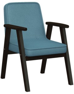 Кресло Ретро ткань голубой каркас венге от фабрики Мебелик