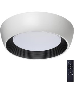Потолочный светильник Cronus 7715 54L металл акрил белый черный LED 54Вт 3000 6500К D500 IP20 пульт  Sonex