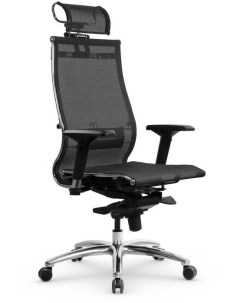 Кресло офисное на колесиках с высотой сиденья 45 см Samurai TV-3.05 черный Метта