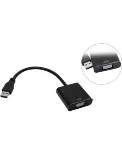 Переходник адаптер USB 3 0 Am VGA f черный B&p