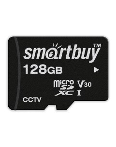 Карта памяти 128Gb microSDXC CCTV Class 10 UHS I U3 V10 адаптер SB128GBSDCCTV Smartbuy