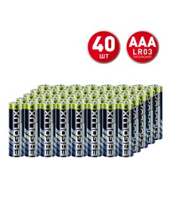 Батарейка Alkaline LR03 BL 4 ААА мизинчиковая LR03 1 5 В 40 шт Ergolux