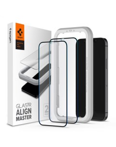 Защитное стекло Glas tR AlignMaster 2 Pack AGL01812 для iPhone 12 mini Black Spigen