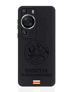 Чехол для смартфона P60 Черный лаковый Герб Северной Осетии Huawei