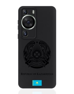 Чехол для смартфона P60 Черный лаковый Герб Казахстана Huawei