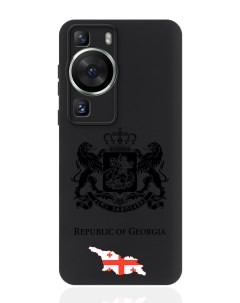 Чехол для смартфона P60 Черный лаковый Герб Грузии Huawei