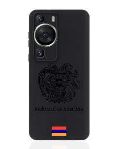 Чехол для смартфона P60 Черный лаковый Герб Армении Huawei