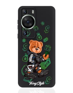 Чехол для смартфона Huawei P60 черный силиконовый Деньги Tony style