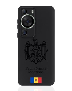 Чехол для смартфона P60 Черный лаковый Герб Республики Молдова Герб Молдавии Huawei