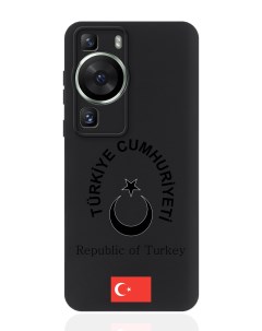Чехол для смартфона P60 Черный лаковый Герб Турции Huawei