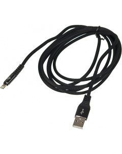 Кабель Lightning USB в оплетке 2А 2 м черный light 2m braided blk Digma