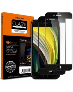 Защитное стекло Glas tR Slim Full Cover AGL01315 для iPhone 7 8 SE 2020 Black Spigen