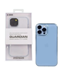 Чехол накладка Guardian Case для iPhone 13 силиконовый прозрачно голубой K-doo