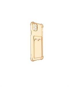 Чехол защитный усиленный TPU для Apple iPhone 12 Прозрачно золотой 1 1 Luxcase