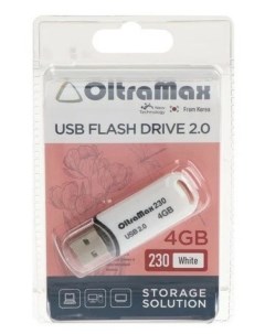 Флешка 230 4 Гб USB2 0 белая Oltramax
