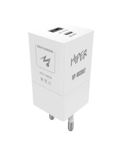 Сетевое зарядное устройство HP WC007 USB C USB A 3A белый Hiper