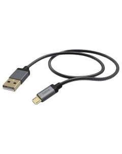 Кабель 173625 microUSB 1 5м Black Hama