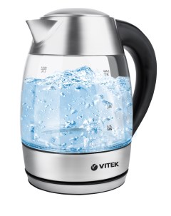 Чайник электрический VT 7047 1 8 л серебристый прозрачный Vitek