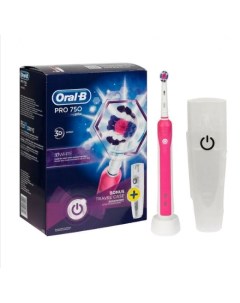 Электрическая зубная щетка PRO 750 белый розовый Oral-b