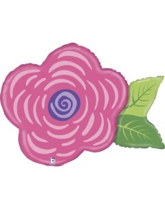 Шар фольгированный 37 Цветок розовый фигура Grabo